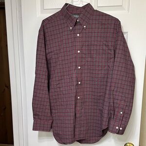 Polo by Ralph Lauren Red and Green Checkered Dress Shirt